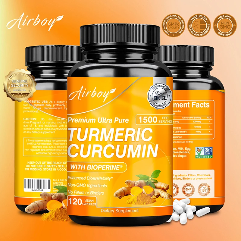 Turmeric Curcumin Capsule - Kurkuma-Kurkumin-Kapseln – hilft bei der Linderung