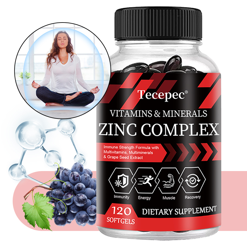 Zinc Supplement 50Mg - Zink-Komplex 50mg Kapseln, Hochwirksames Zink-Nahrungsergänzungsmittel, Unterstützt