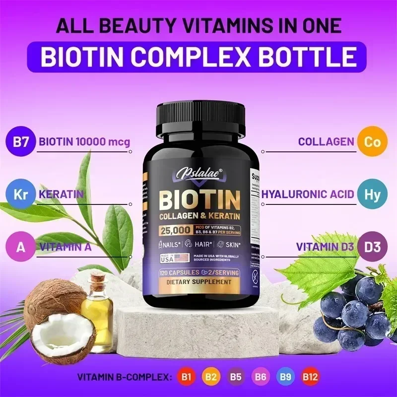 Biotin Collagen Keratin-Ergänz – Biotin Hair Growth Bewertung und Preis