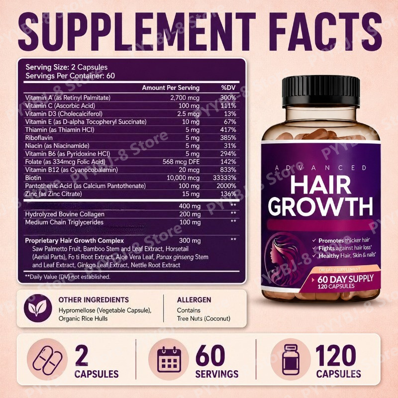 Haarvitamine für Frauen, 120 K – Biotin Hair Growth Bewertung und Preis
